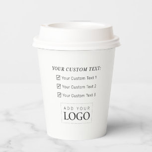 Logotipo empresarial minimalista simple en vaso de
