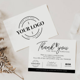 Logotipo empresarial personalizado agradecimiento