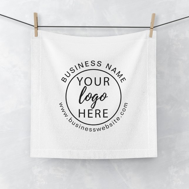 Logotipo Empresarial Personalizado y Sitio Web Min (Custom Business Logo and Website Minimalist Wash Cloth)