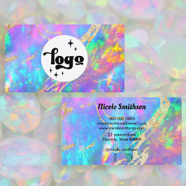 logotipo en tarjeta de presentación de fondo de op