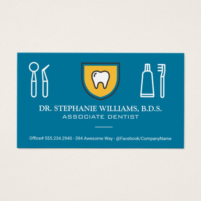 Logotipo Escudo dental | Dental (Frente)