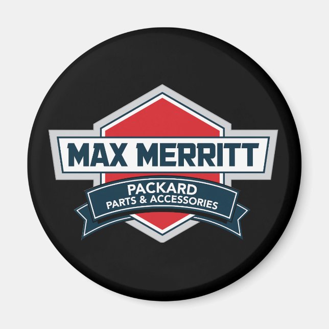 Logotipo estándar del imán Max Merritt Auto Parts (Frente)