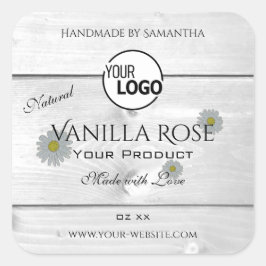 Logotipo floral de las etiquetas de los productos 