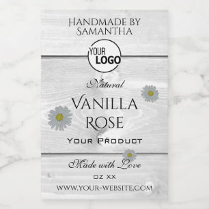 Logotipo floral de las etiquetas de los productos