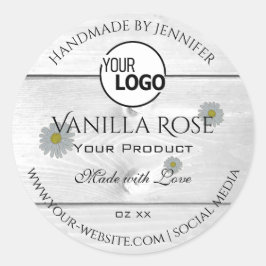 Logotipo floral de las etiquetas de los productos 