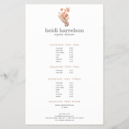 Logotipo floral de oro Rosa en volante de lista de