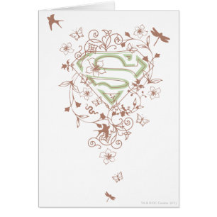 Logotipo floral verde de Supergirl
