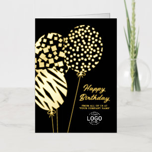 Logotipo Globos Divertidos Cumpleaños Empresa Negr