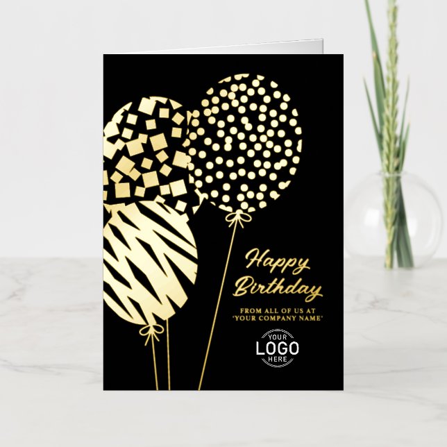 Logotipo Globos Divertidos Cumpleaños Empresa Negr (Anverso)
