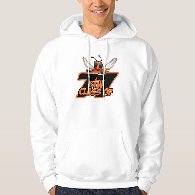 Logotipo grande de la sudadera con capucha blanca (Anverso)