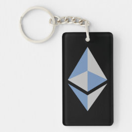 Logotipo gris y azul de Ethereum ETH | Llavero