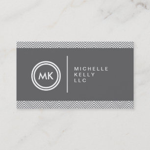 LOGOTIPO INICIALES con CHEVRON PATTERN 1 tarjeta d