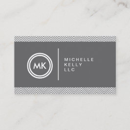 LOGOTIPO INICIALES con CHEVRON PATTERN 1 tarjeta d