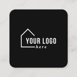 Logotipo inmobiliario negro Foto Tarjeta de presen