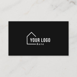 Logotipo inmobiliario negro Foto Tarjeta de presen