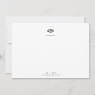 Logotipo minimalista Marca simple Tarjeta de nota
