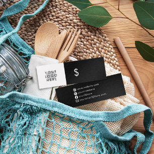 Logotipo Mínimo Simple Black Social Media Price Ta