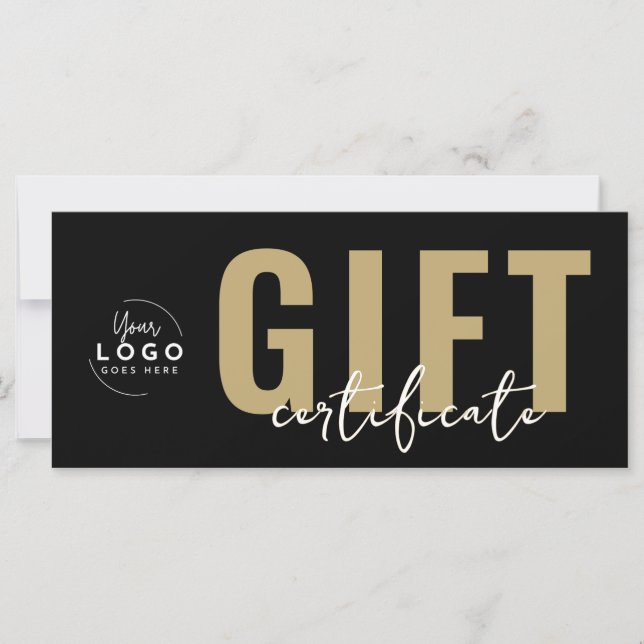 Logotipo Moderno Certificado de Regalo de Negocios (Anverso)