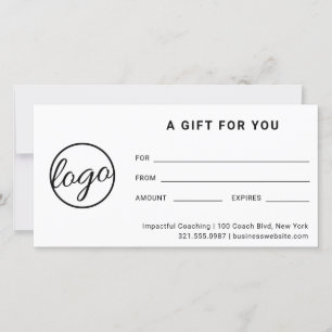 Logotipo moderno Certificado sencillo de regalo pa