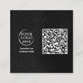 Logotipo moderno de la tarjeta de visita QR de cue