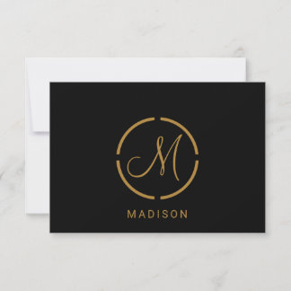 Logotipo moderno Monograma Tarjeta de nota plana d