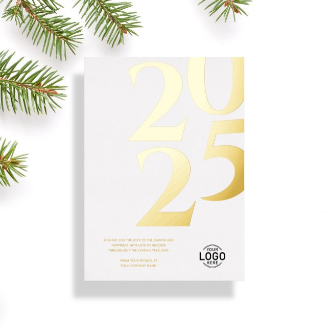 Logotipo moderno tarjeta blanca de vacaciones para (Subido por el creador)