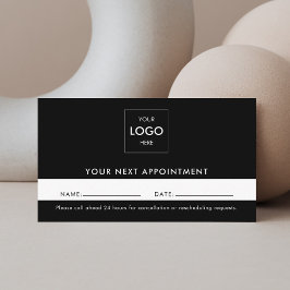 Logotipo moderno tarjeta profesional de cita