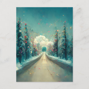 Logotipo Navidades comerciales alumbran la postal