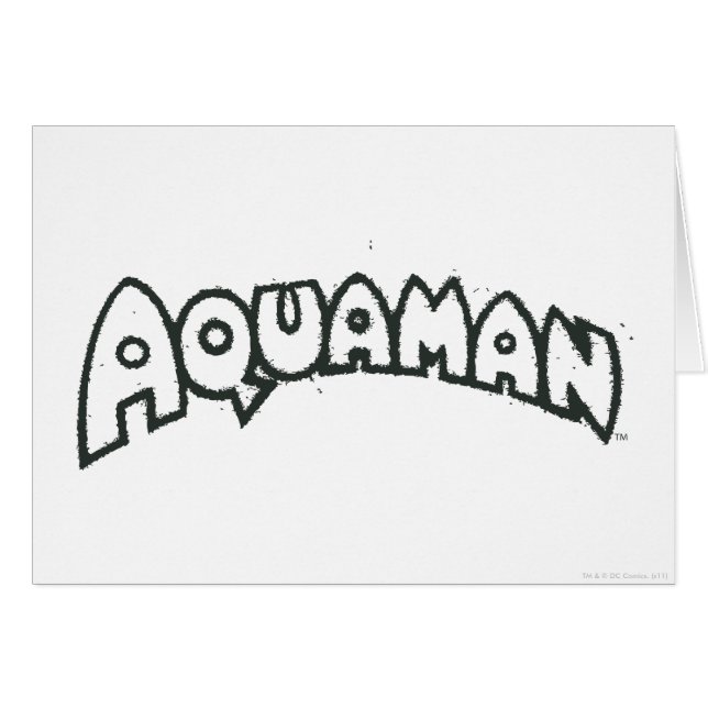 Logotipo negro Aquaman Grunge 2 (Anverso (Horizontal))