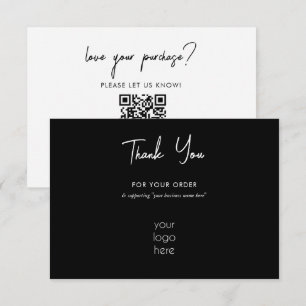 Logotipo negro de agradecimiento comercial persona