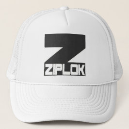 Logotipo negro de Ziplok - gorra del camionero