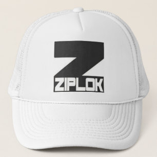 Logotipo negro de Ziplok - gorra del camionero