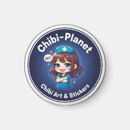 Logotipo oficial de Chibi-Planet: imán de enfermer