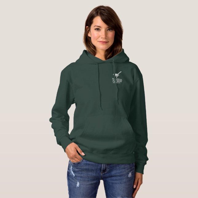 Logotipo oscuro unisex de la sudadera con capucha (Anverso completo)
