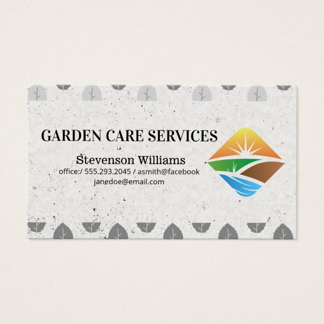 Logotipo paisajístico | Servicios de cuidado de ja (Frente)