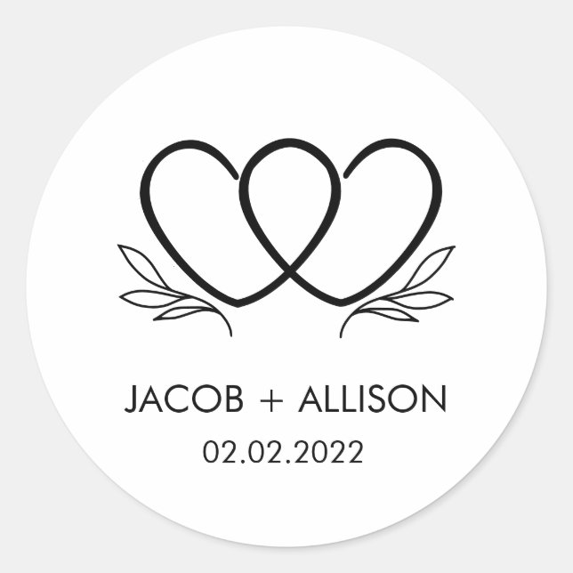 Logotipo pegatina Parejas pegatinas de boda (Anverso)