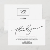 Logotipo personalizado de agradecimiento empresari