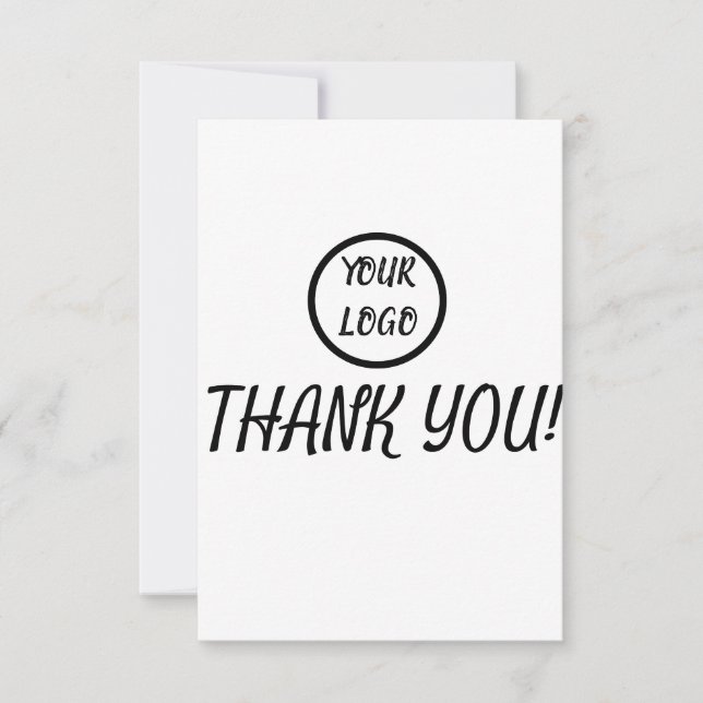 Logotipo personalizado Elegante Tarjeta de agradec (Anverso)