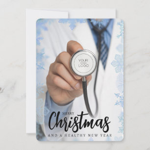 Logotipo personalizado Feliz Navidad Estetoscopio 