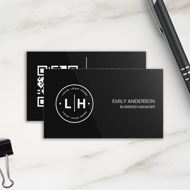 Logotipo personalizado moderno Tarjeta de presenta (Modern Logo QR Personalized Business Card )