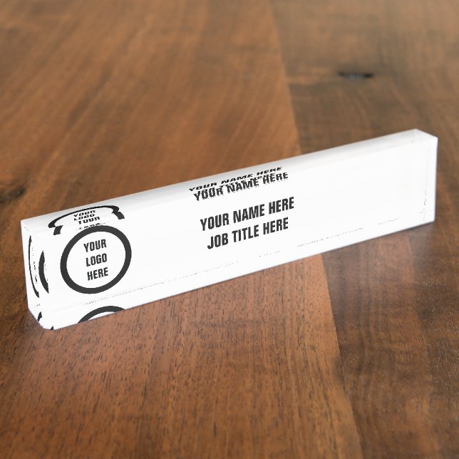 Logotipo Personalizado personalizado Placa de nomb (Lateral)