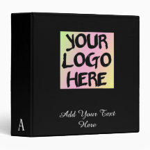 Logotipo personalizado y Binder negro de texto