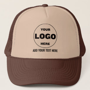 Logotipo personalizado y sombrero camionero de béi