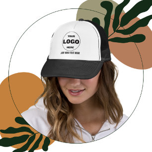 Logotipo personalizado y sombrero camionero de béi