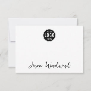 Logotipo Personalizado Y Tarjeta De Nota Plana De