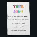 Logotipo personalizado y toalla de cocina promocio<br><div class="desc">Logotipo de personalizado y promoción de texto Personalizado de negocio - Añadir su logotipo / imagen y texto / información - Redimensionar y mover o eliminar y añadir elementos / texto con herramienta de personalización. Elige / añade tu fondo favorito y colores de texto !</div>
