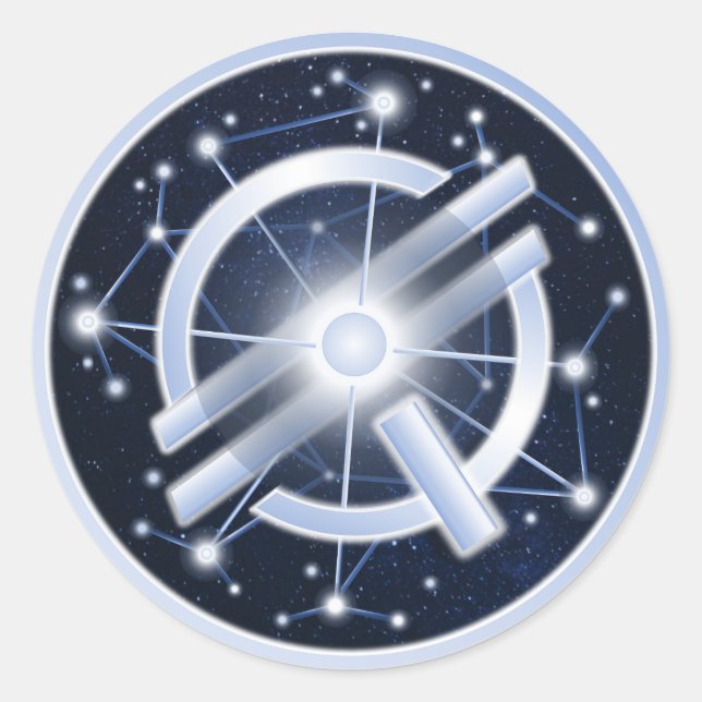 Logotipo primario QSI - Pegatina redondeado (Anverso)
