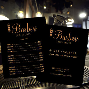 logotipo profesional de la lista de precios de la
