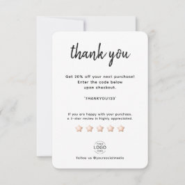 Logotipo propio Tarjeta de agradecimiento para peq