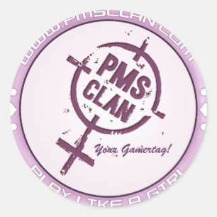 Logotipo púrpura 2 de la etiqueta engomada de PMS